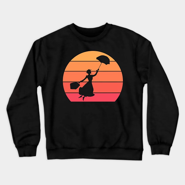 Mary Poppins Sunset Crewneck Sweatshirt by sqwear